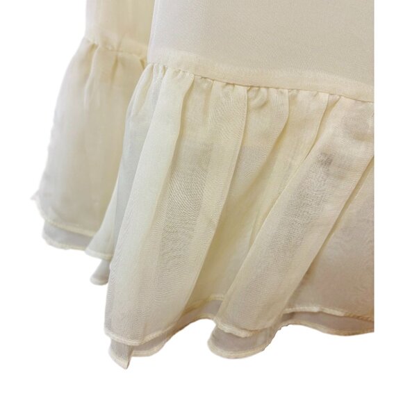 Cream Sleeveless Dress w/ 3D Floral Bodice – Size M – NWOT - Picture 6 of 6